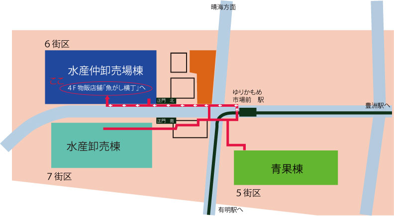 豊洲市場地図